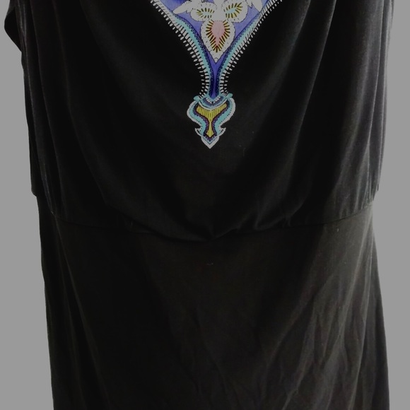 Nicole Miller Black Open Shoulder Stretch Dress - Picture 11 of 14